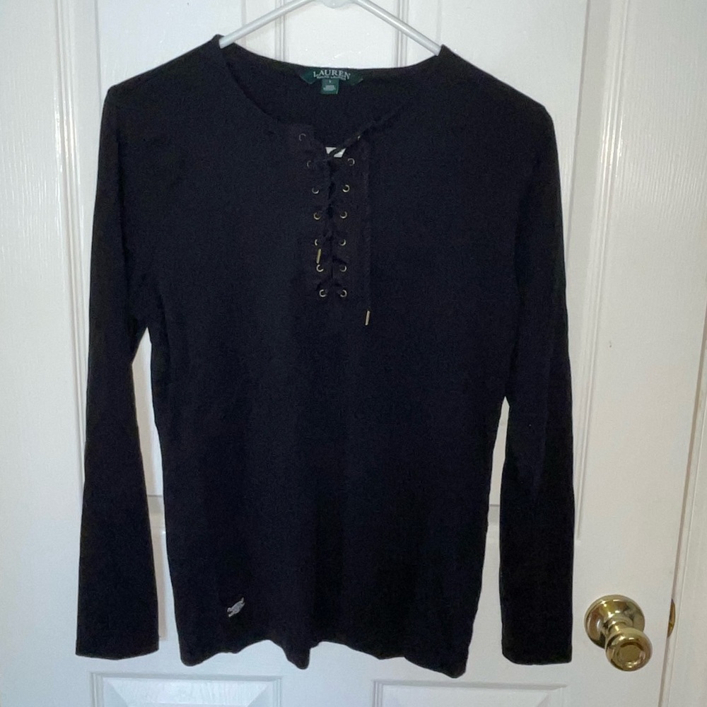 Ralph Lauren women’s tie front shirt